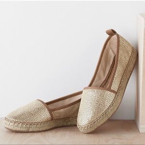 Johnston & Murphy Jaden Leather Espadrille Flats
